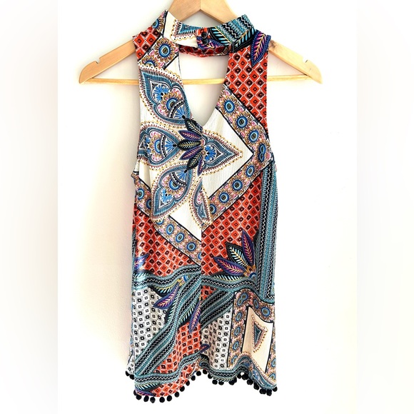 Sisters of the Tribe Petite Swing Boho Dress OR Tunic with Pom Pom Hem - Picture 3 of 11